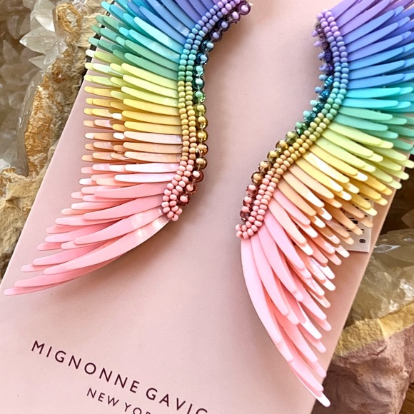 🌺🎉HP🎉🌺 NWT Mignonne Gavigan Madeline Earrings Rainbow Pastel - Picture 10 of 16